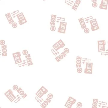 Reverse ico glyph seamless pattern 스톡 일러스트