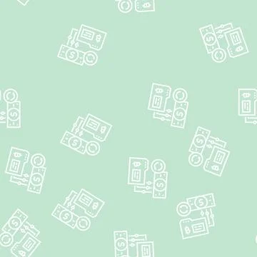 Reverse ico line seamless pattern Illustrazione stock