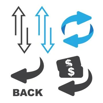 Reverse icon vector. Flip over or turn arrow. Reverse sign Ilustración de archivo