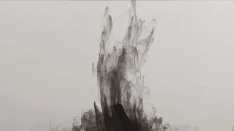 Reverse ink vortex Stock Footage 52972037