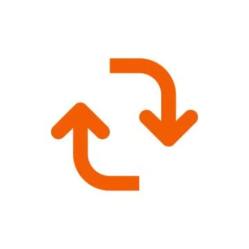 Reverse isolated icon. Simple element illustration from geometry concept. rev Stock Illustration