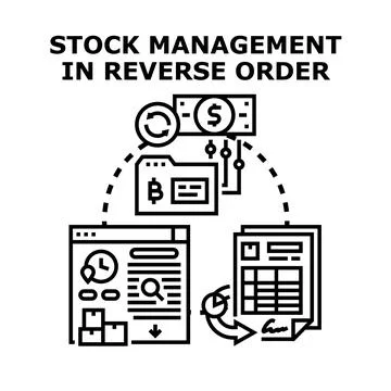 Reverse logistics improving stock management process Stock Illustration