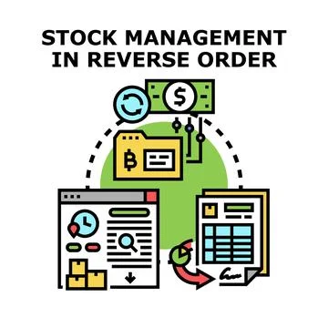 Reverse logistics improving stock management process Stock Illustration
