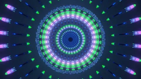 Reverse Luminous Magnetic Light Passage 4k uhd 3d illustration background Stock Illustration