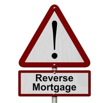 Reverse mortgage caution sign Stock Illustration