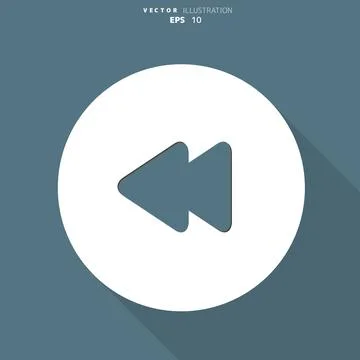 Reverse or rewind web icon Illustrazione stock