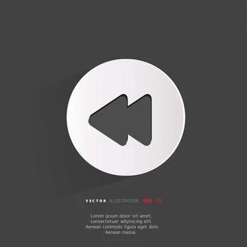 Reverse or rewind web icon Stock Illustration