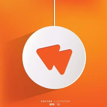 Reverse or rewind web icon Stock Illustration
