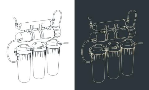 Reverse osmosis system Stock Illustration