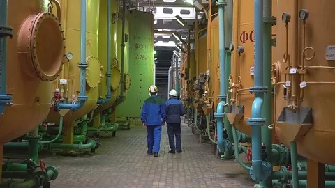 Reverse osmosis system for power plant. 15 September 2017. Russia. Novosibirsk Stock Footage 83830142