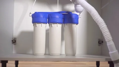 Reverse osmosis syste,water filter Stock Footage 121799855