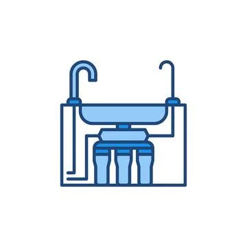 Reverse Osmosis Water System vector colored icon Stock Illustration