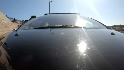 A reverse perspective of driving on the Parliament Stock Footage 132452327