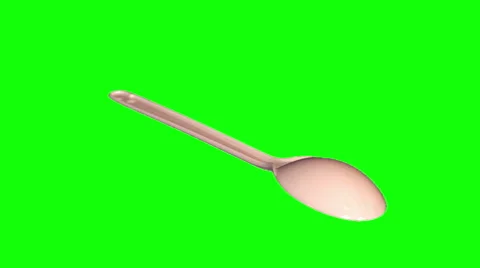 Reverse plastic tablespoon Stock Footage 47847769
