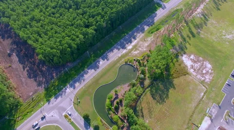 Reverse pond aerial 库存影片 54346216