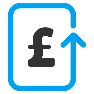 Reverse Pound Transaction Flat Vector Icon Symbol Stock Illustration