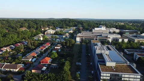 Reverse revealing 2.8K view of architectural building Stock Footage 201147547