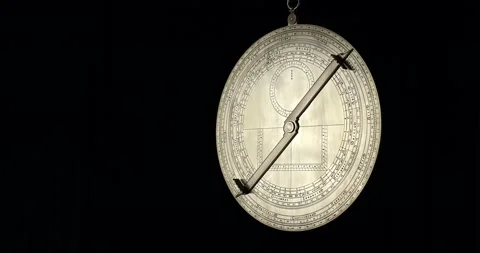 Reverse side of 15th Century Astrolabe #1 (grd) Stock Footage 170939308