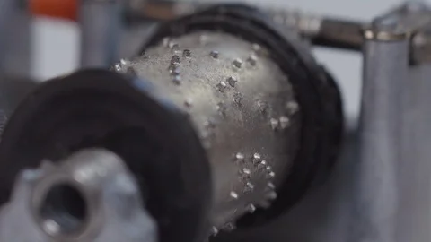 REVERSE SIDE MACRO OF SMALL WIND UP MUSIC BOX PLAYING Stock Footage 126420494