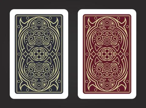 The reverse side of a playing card Stock Illustration