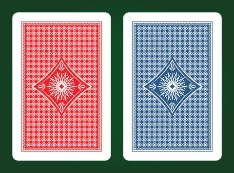The reverse side of a playing card Stock Illustration