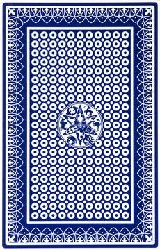 The reverse side of of playing card Stock Photos