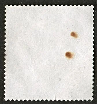 The reverse side of a postage stamp. 스톡 사진