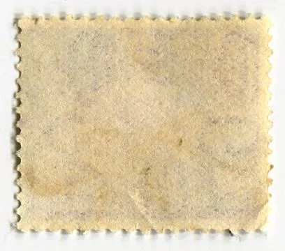 The reverse side of a postage stamp. 스톡 사진