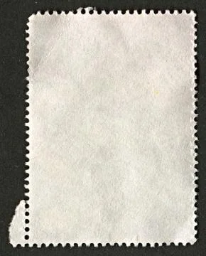 The reverse side of a postage stamp. Foto stock