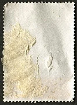 The reverse side of a postage stamp. 스톡 사진