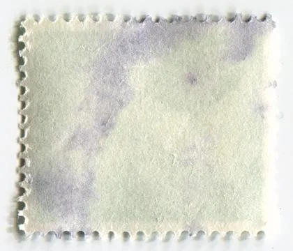 The reverse side of a postage stamp. 스톡 사진
