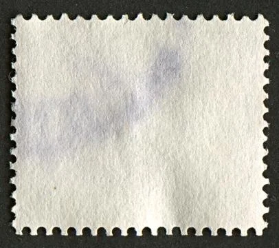 The reverse side of a postage stamp. Foto stock