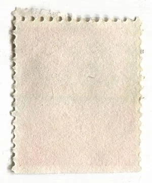 The reverse side of a postage stamp. Stock Photos