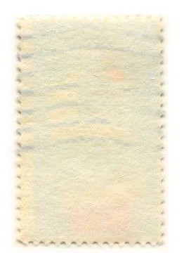 The reverse side of a postage stamp. 写真素材