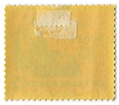 The reverse side of a postage stamp. 스톡 사진
