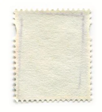 The reverse side of a postage stamp. Stock-Fotos