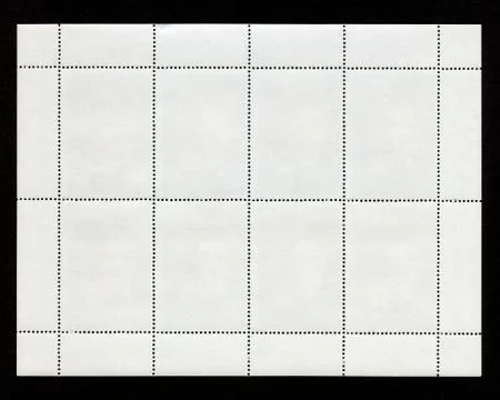 Reverse side of a postage stamp. Stock-Fotos