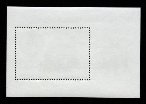 Reverse side of a postage stamp. Foto stock