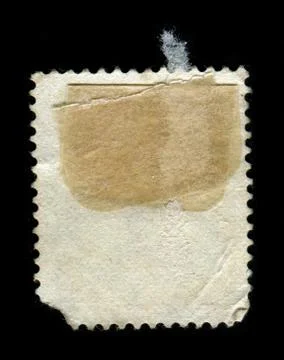 Reverse side of a postage stamp. 스톡 사진