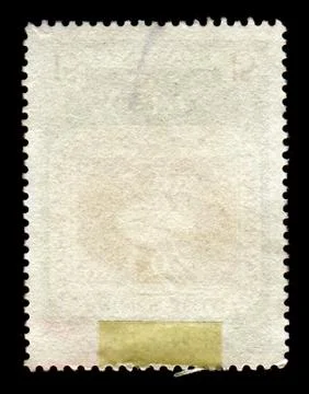 Reverse side of a postage stamp. 스톡 사진