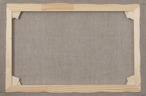 Reverse side of primed linen canvas. Stock-Fotos