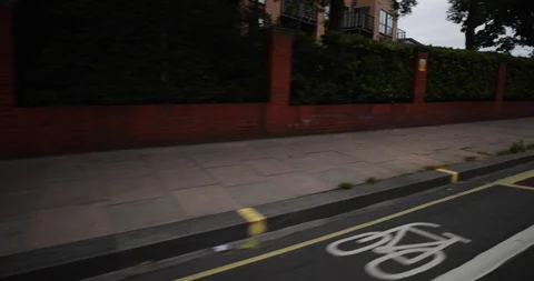 Reverse Slow Motion Shot From Car Passenger's Side View While Driving On Stock Footage 115720302