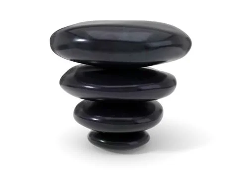 Reverse stack of spa stones. 3d illustration Stock Illustration