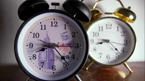 Reverse Time-Lapse of Multiple Clocks Showing Time Concept in 4K Stock Footage 336407149