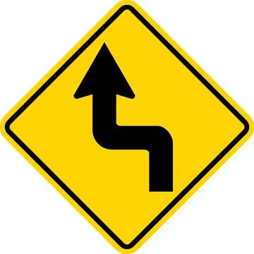 Reverse turn left sign. Stock Illustration