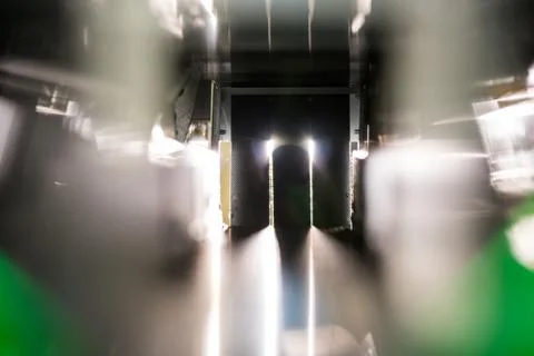 Reverse vending machine, PET crusher Stock Photos