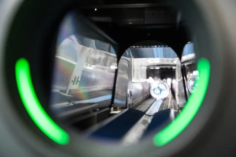 Reverse vending machine, PET crusher Stock Photos