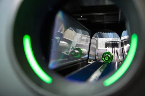 Reverse vending machine, PET crusher Stock Photos