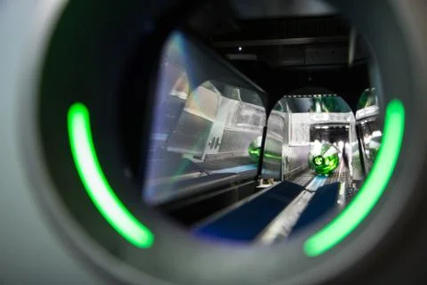 Reverse vending machine, PET crusher Stock Photos