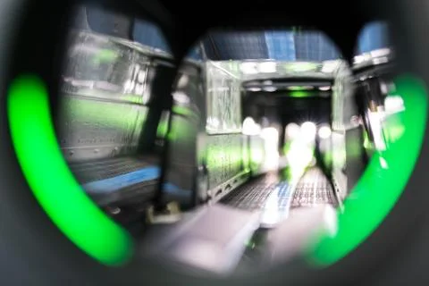 Reverse vending machine, PET crusher Stock Photos